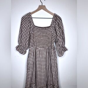 Madewell Lucie Elbow-Sleeve Midi Dress